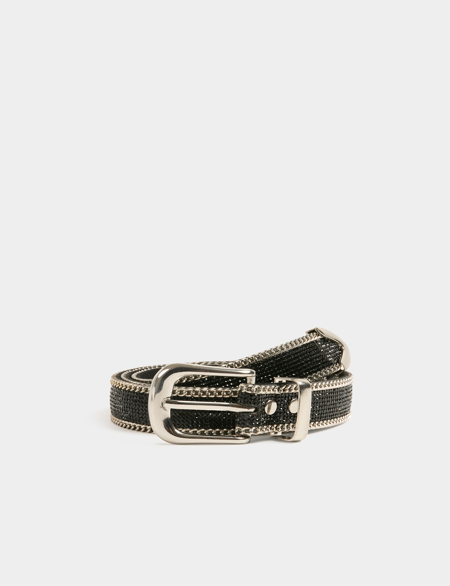 Black rhinestone belt sale