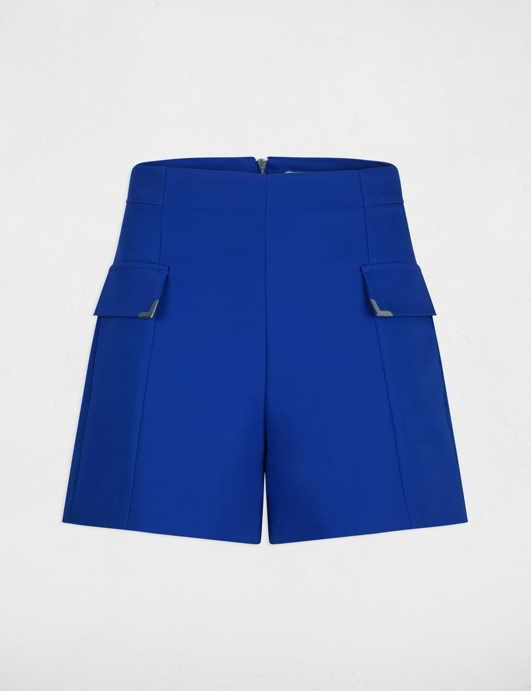 fitted shorts with flaps electric blue women Fitted shorts with flaps electric blue women