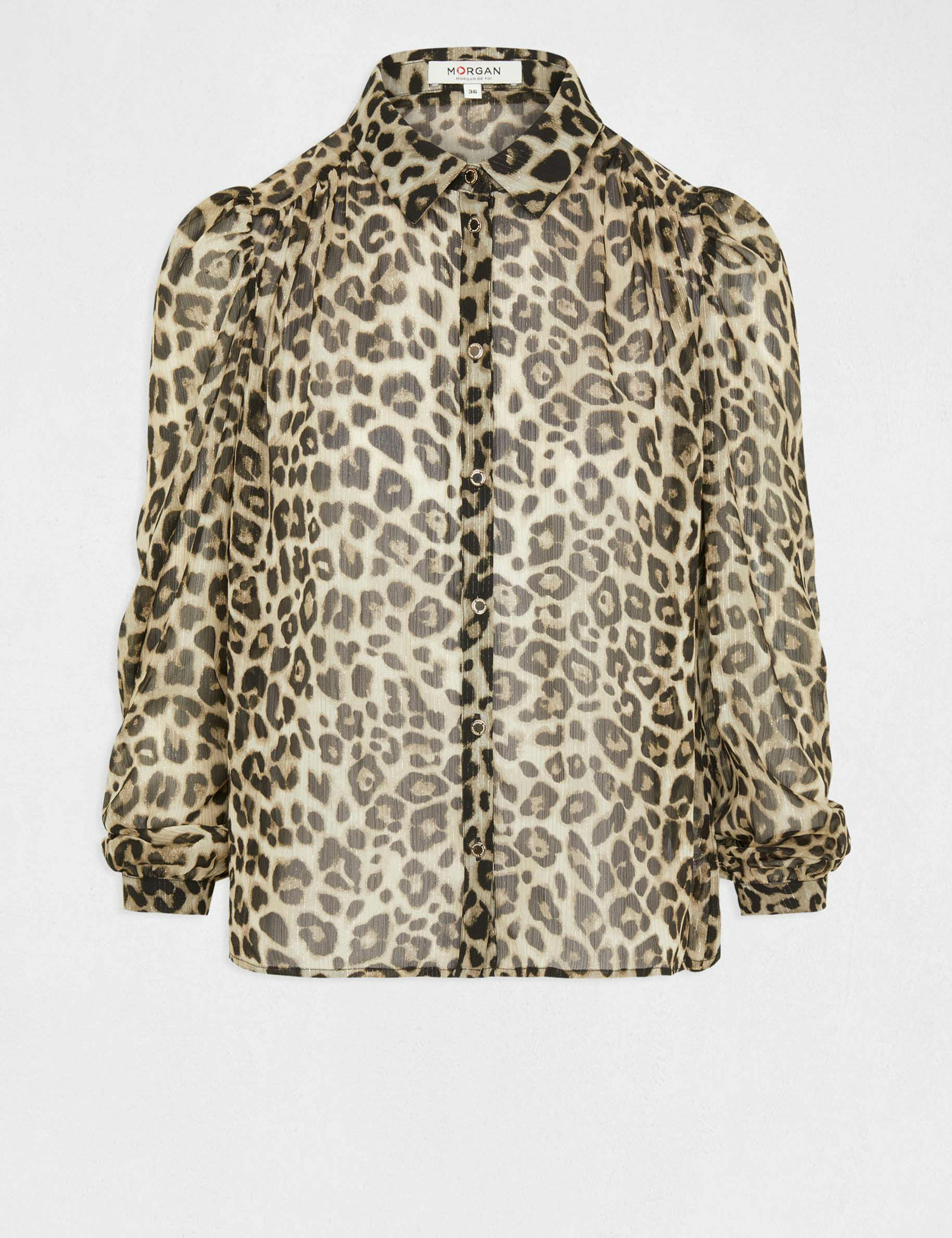 Long-sleeved printed shirt multico ladies'