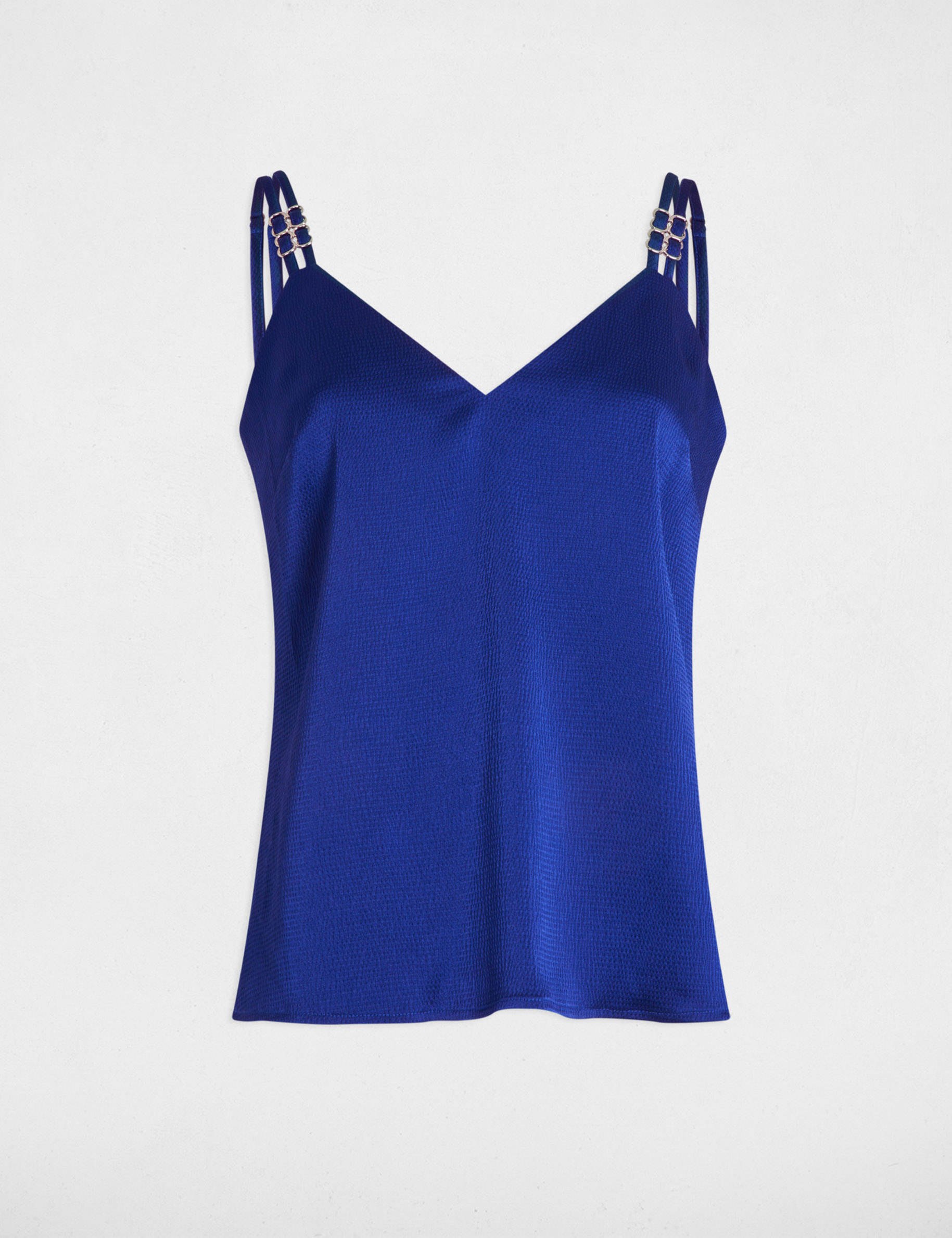 satin top with straps electric blue women Satin top with straps electric blue women