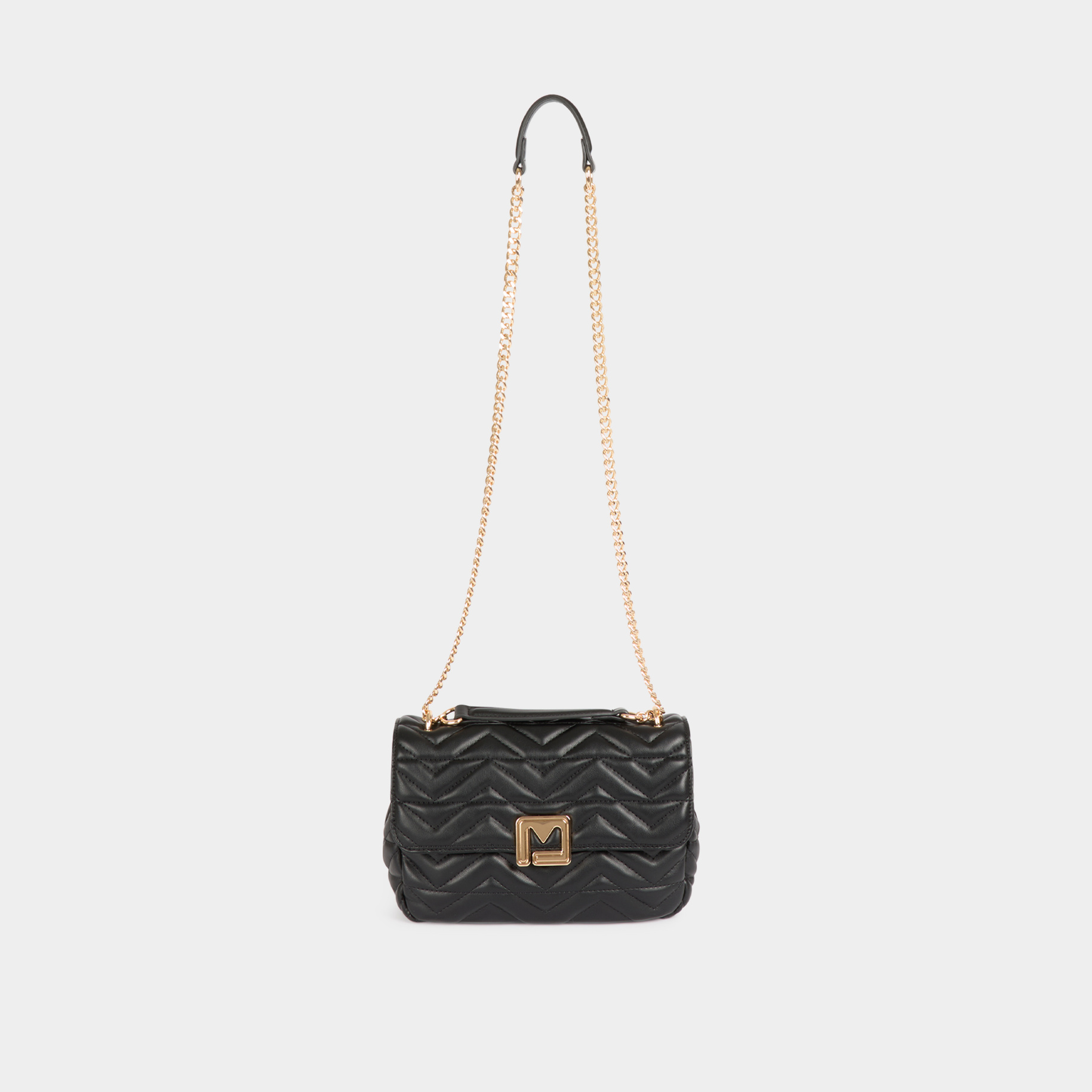 sac matelasse boucle m noir femme Sac matelassé boucle M noir femme