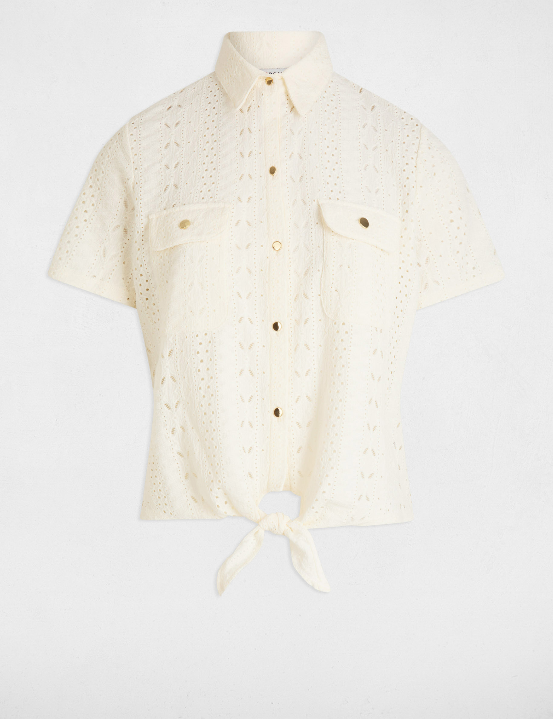 short sleeved shirt ivory women Short-sleeved shirt ivory women