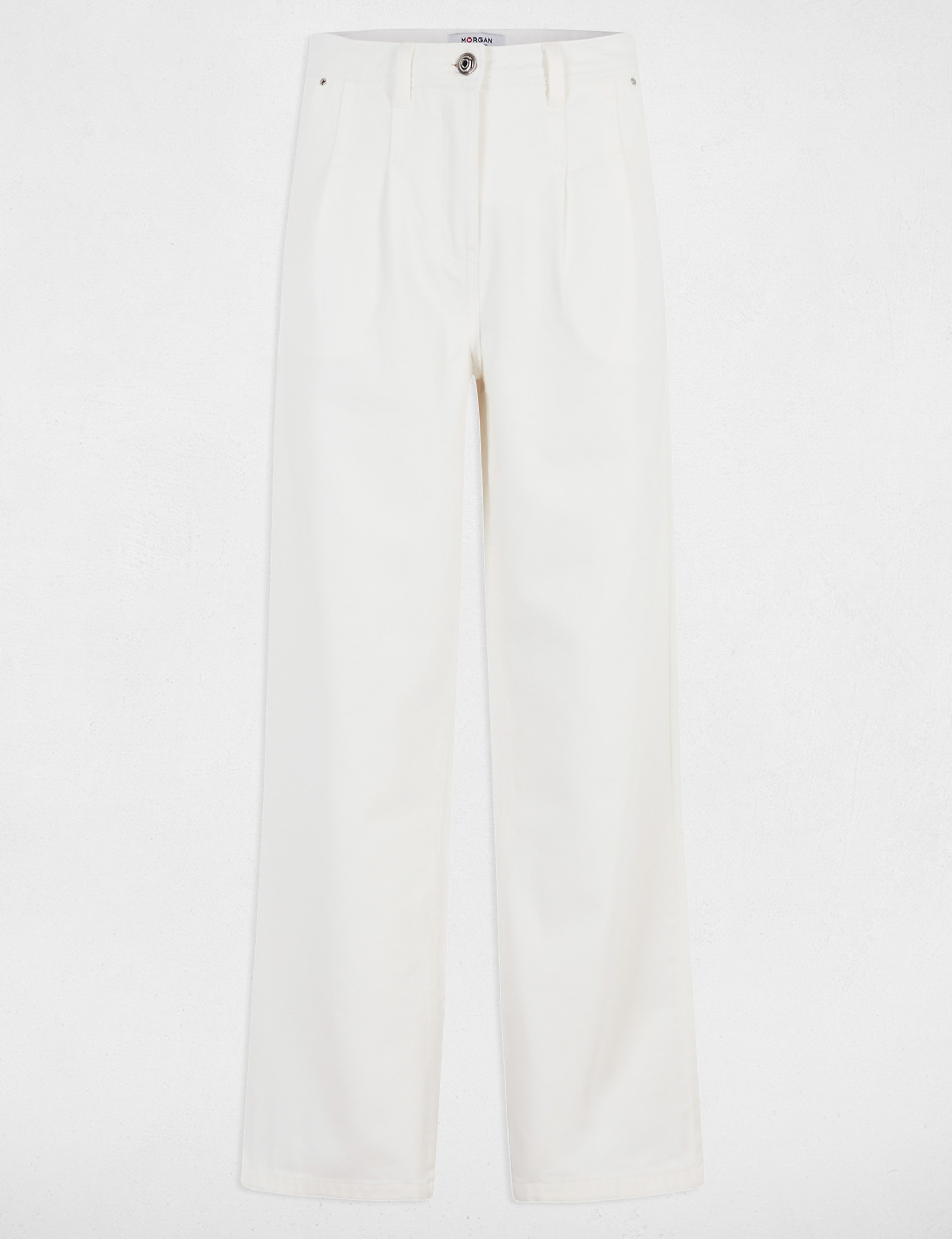 High-waisted wide leg jeans white women