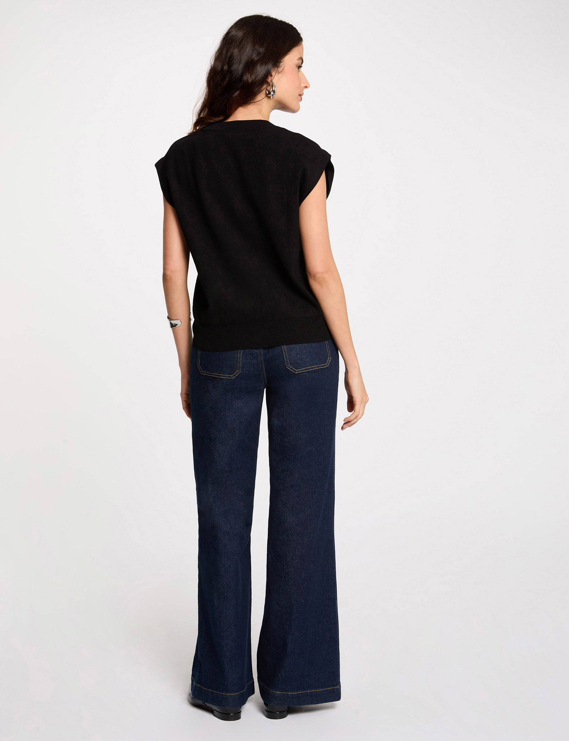 sleeveless cardigan black women Sleeveless cardigan black women