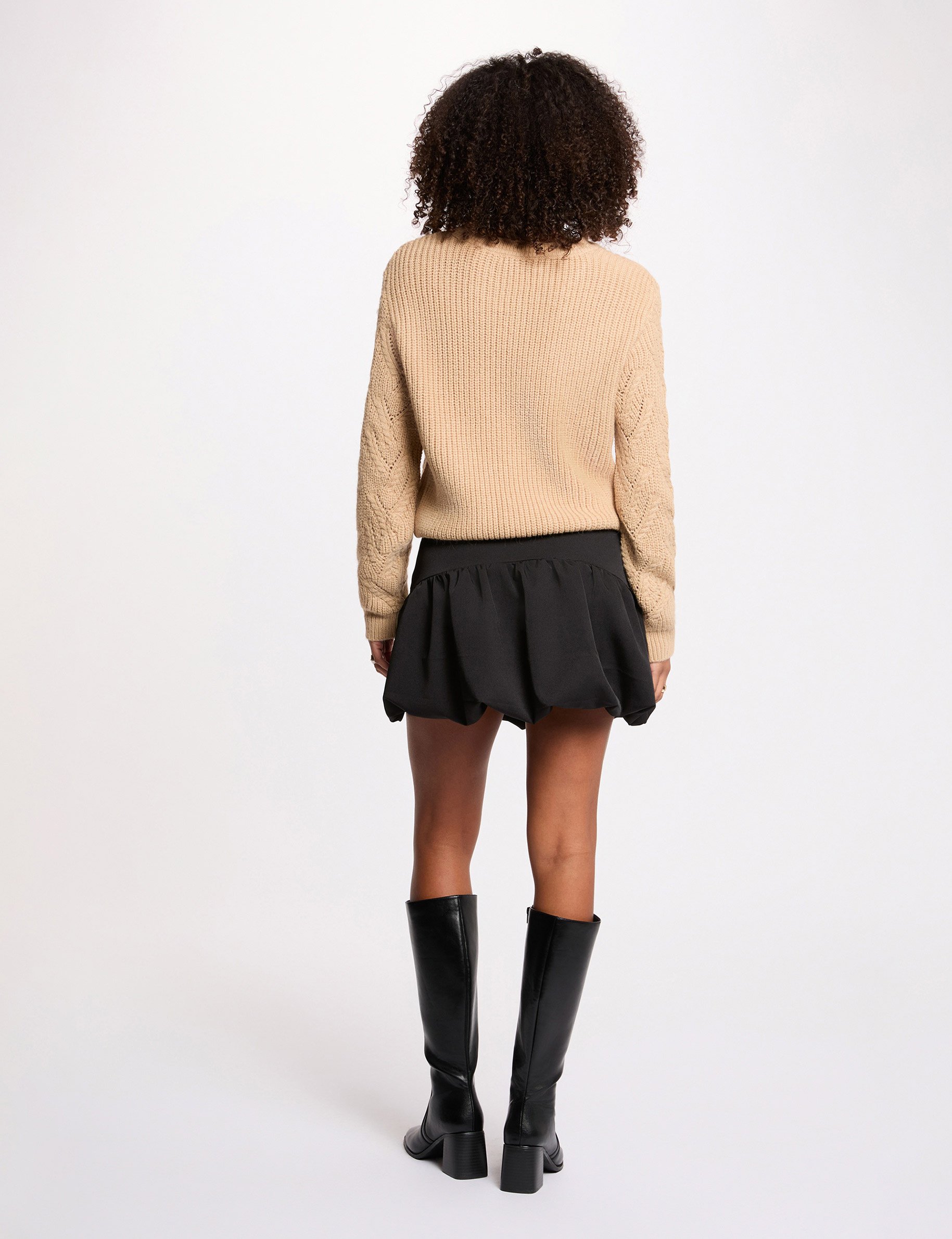 Fitted short skirt black women