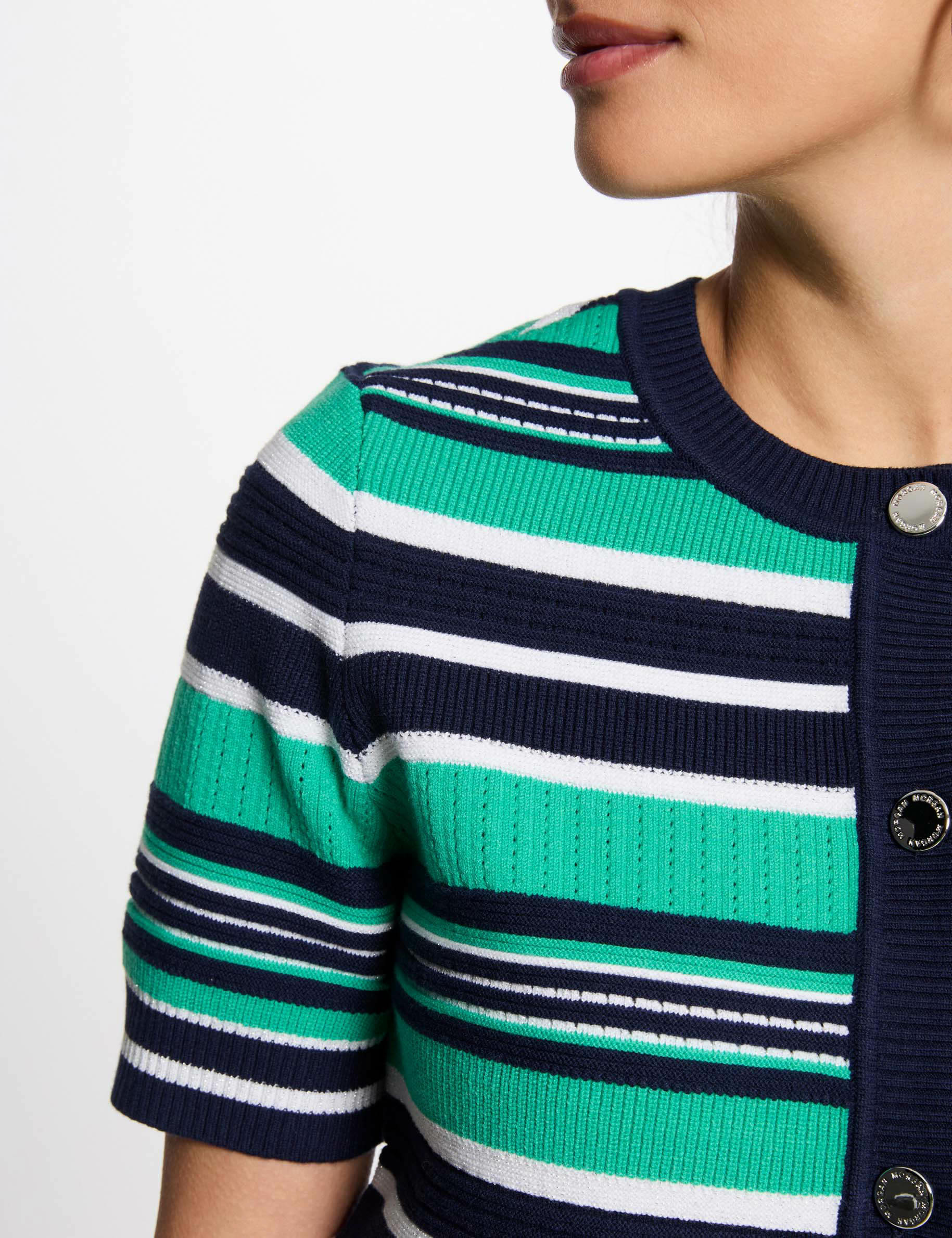 striped jumper short sleeves multicolor women Striped jumper short-sleeves multicolor women
