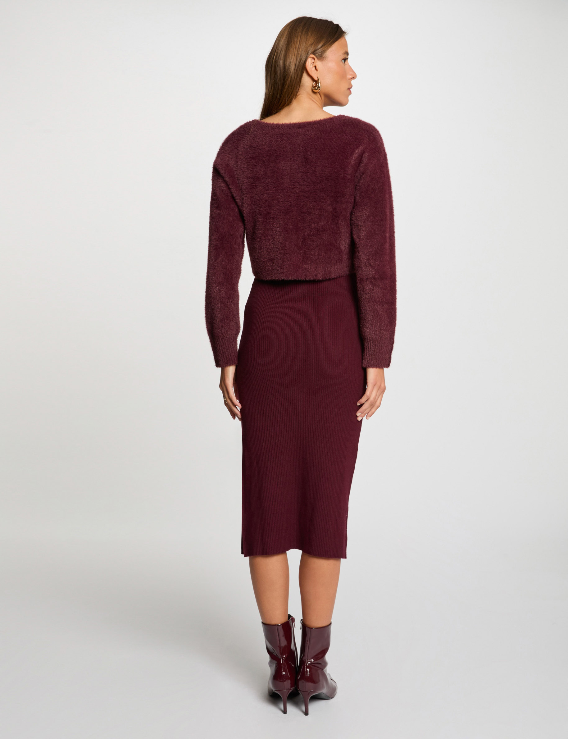 midi 2 in 1 jumper dress plum women Midi 2 in 1 jumper dress plum women