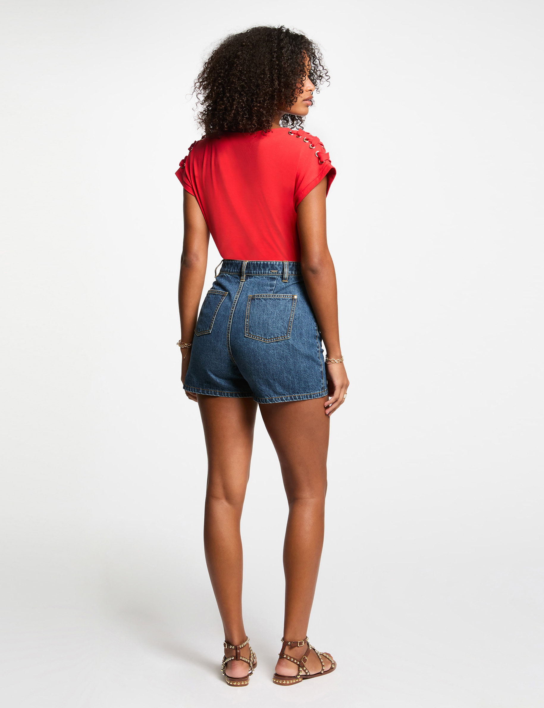 short sleeved t shirt red women Short-sleeved t-shirt red women