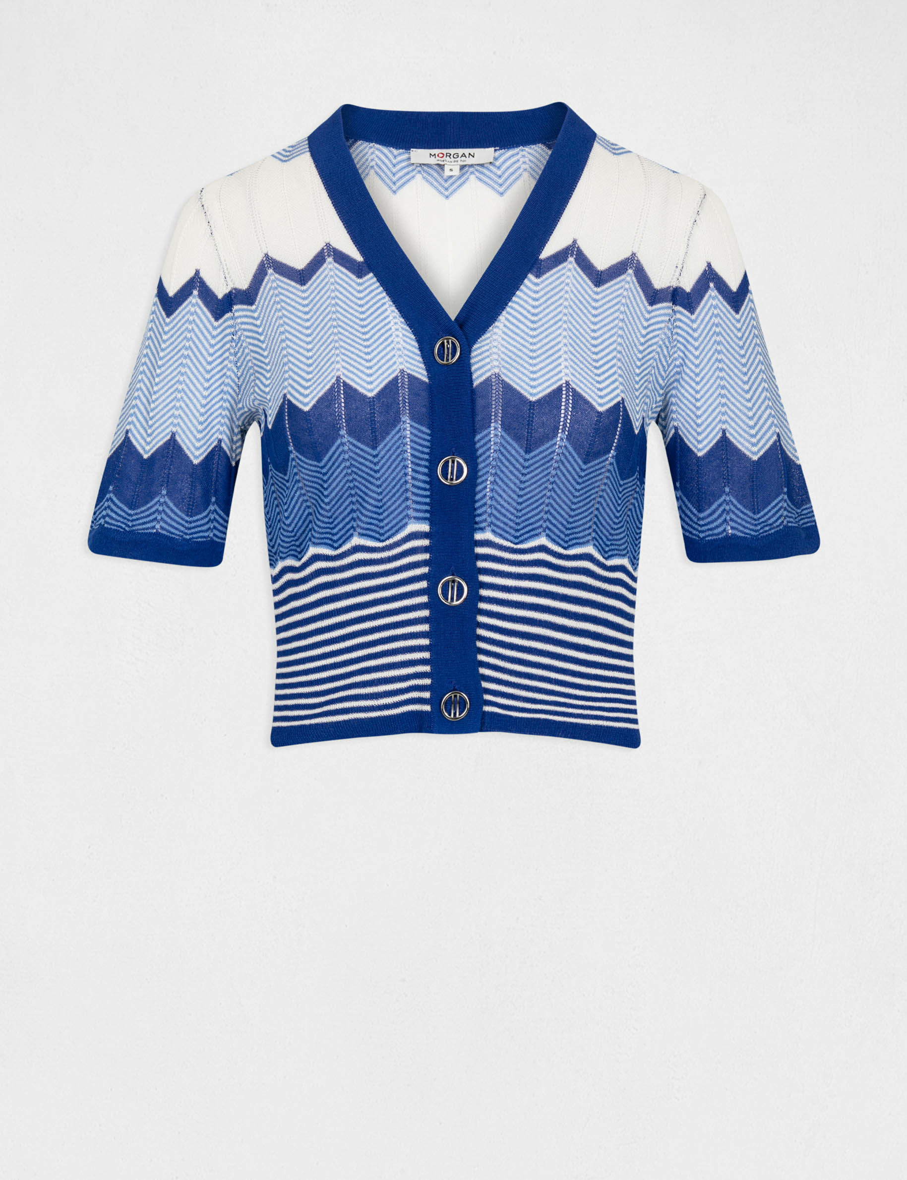 Short-sleeved jumper chevron print ladies' Short-sleeved jumper chevron print ladies'