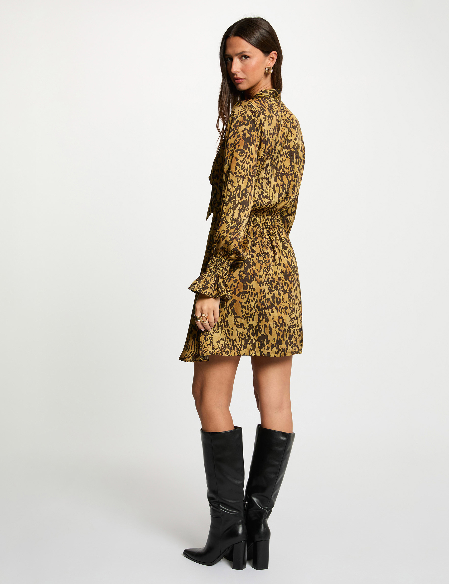 robe courte satinee multicolore femme multicolor women